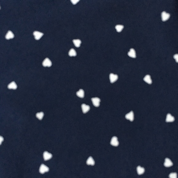 Madewell Silk Faux Wrap Blouse Navy Hearts - Picture 7 of 8